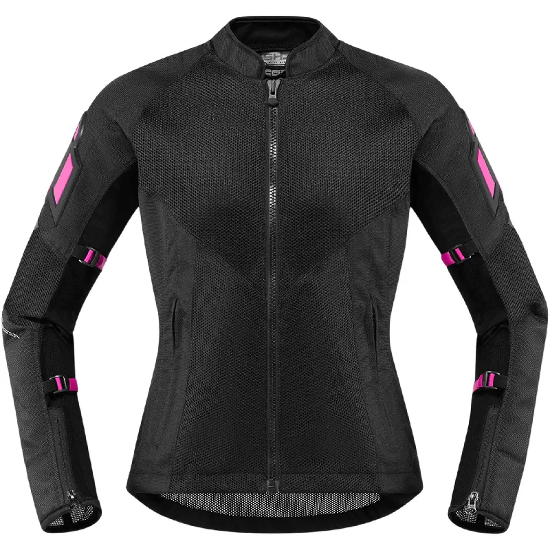 ICON Motorcycle Women's Mesh AF Jacket Snapped Jacket Toggled Jacket Drawstring Jacket ICON Motorcycle Women's Mesh AF Jacket Snapped Jacket Toggled Jacket Drawstring Jacket