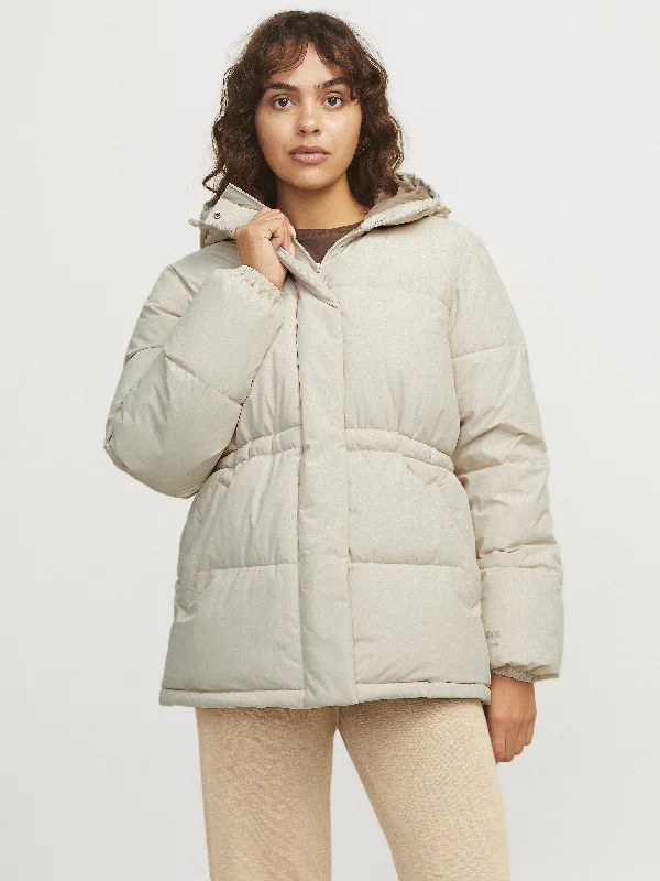 JJXX Ladies World Hooded Puffer Jacket-MOONBEAM Print Jacket Jacquard Jacket Embroidered Jacket JJXX Ladies World Hooded Puffer Jacket-MOONBEAM Print Jacket Jacquard Jacket Embroidered Jacket