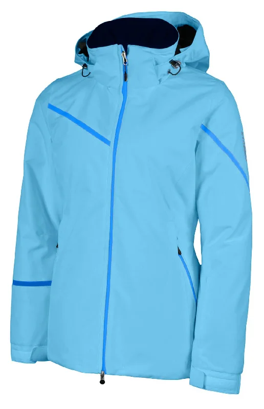 Karbon Crest Womens Jacket Crystal Snapped Jacket Toggled Jacket Drawstring Jacket