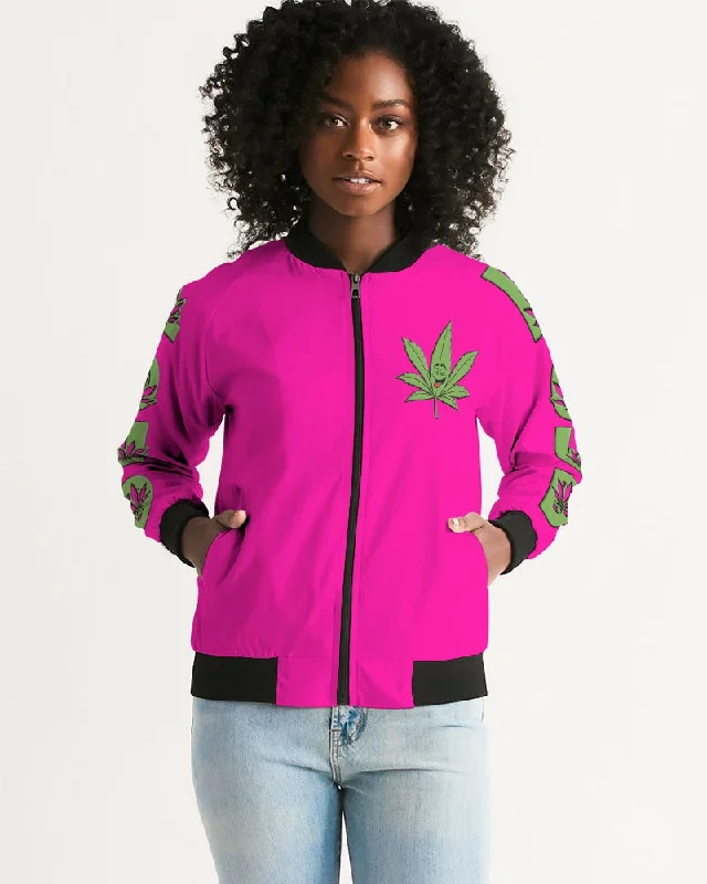 LOUD Patty Pink Women's Bomber Jacket Mesh Jacket Canvas Jacket Denim Jacket
