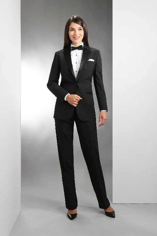 "Jennifer" Black Tuxedo Jacket (Separates) Knit Jacket Woven Jacket Fleece Jacket