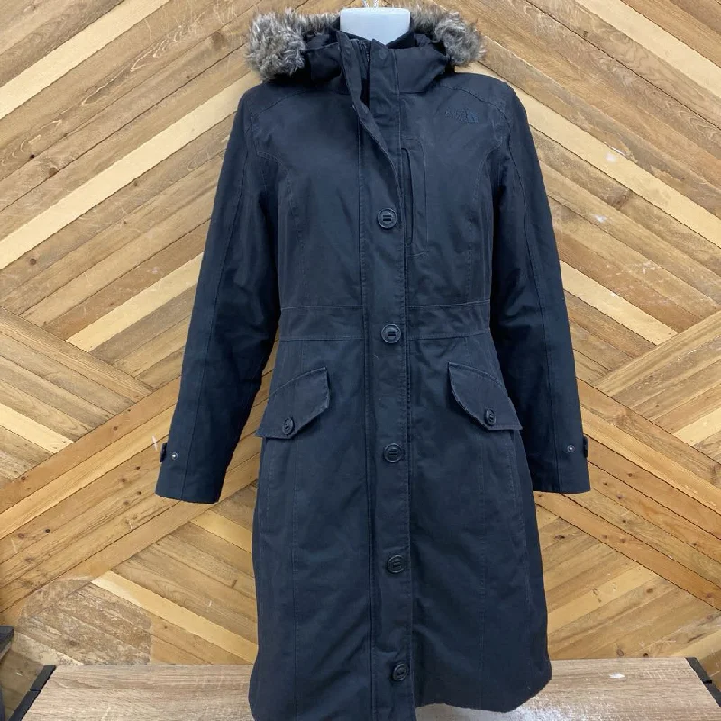 The North Face - Women's Long Down Jacket - MSRP $460: Black-women-SM Welt Pockets Slit Pockets Flap Pockets The North Face - Women's Long Down Jacket - MSRP $460: Black-women-SM Welt Pockets Slit Pockets Flap Pockets