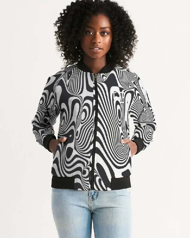 Trippy' B Women's Bomber Jacket Mesh Jacket Canvas Jacket Denim Jacket