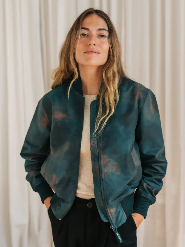 Boucaut Bomber Jacket Watercolor Green Tailored Jacket Straight Jacket A-Line Jacket Boucaut Bomber Jacket Watercolor Green Tailored Jacket Straight Jacket A-Line Jacket