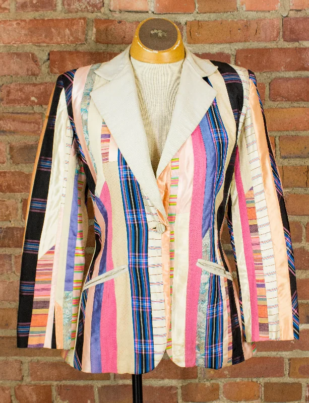 Vintage 70s Custom Made Granny Takes A Trip Ribbon Blazer Jacket XS-Small Cotton Jacket Linen Jacket Terry Jacket Vintage 70s Custom Made Granny Takes A Trip Ribbon Blazer Jacket XS-Small Cotton Jacket Linen Jacket Terry Jacket