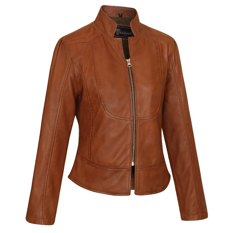 VL650Br Vance Leathers' Ladies Premium Soft Lightweight Brown Fitted Leather Jacket Cotton Fabric Linen Fabric Terry Fabric VL650Br Vance Leathers' Ladies Premium Soft Lightweight Brown Fitted Leather Jacket Cotton Fabric Linen Fabric Terry Fabric