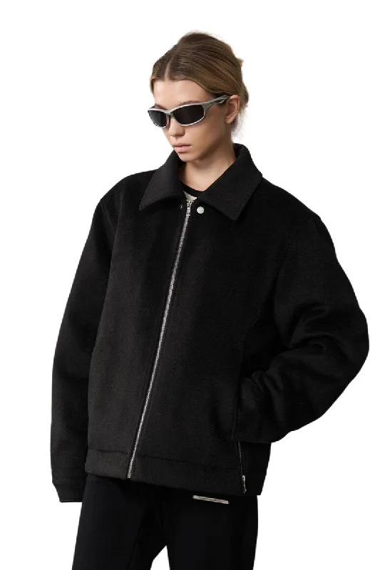 Woolen Zipper Jacket Embroidered Jacket Appliqued Jacket Beaded Jacket