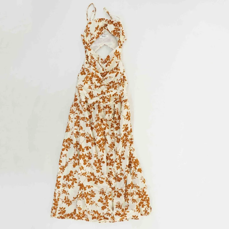 Yellow Floral Maxi Dress Comfortable Ruffle Maxi Dress