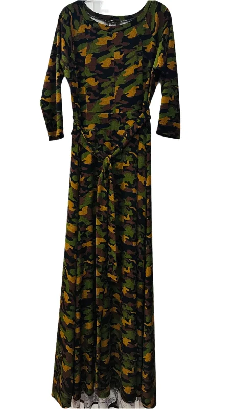 Camo Maxi dress Cozy Maxi Dress with Slit