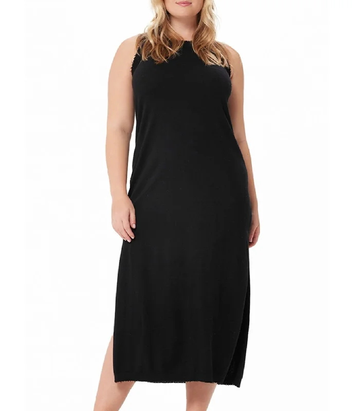 Cotton Cashmere Maxi Dress Black Fashionable Chiffon Maxi Dress