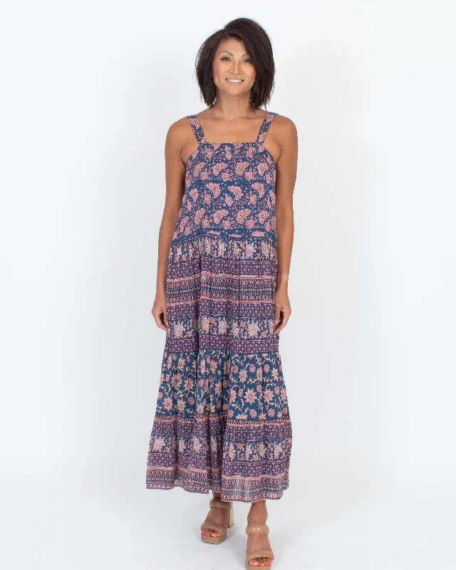 Floral Maxi Dress Comfortable Maxi Dress with Belt