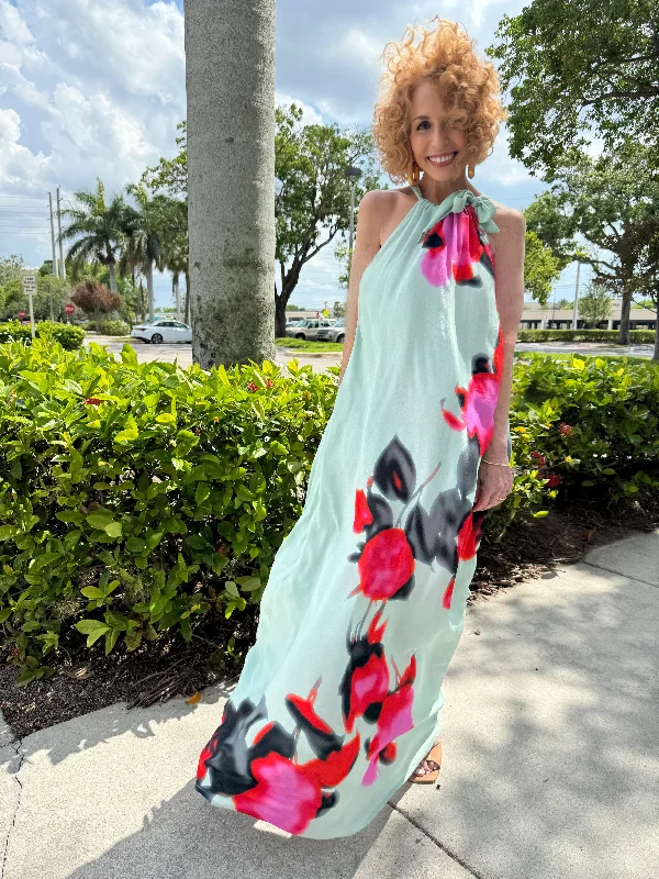 Fotshot Floral Print Maxi Dress Fashionable Printed Maxi Dress