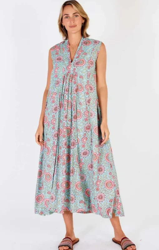 Ibisa - San Diego Maxi Dress - Mist Fashionable Layered Maxi Dress