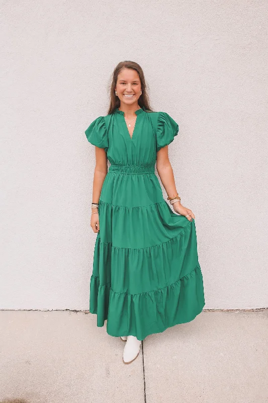 Mckenzy Maxi Dress - Green Trendy Maxi Dress with Lace