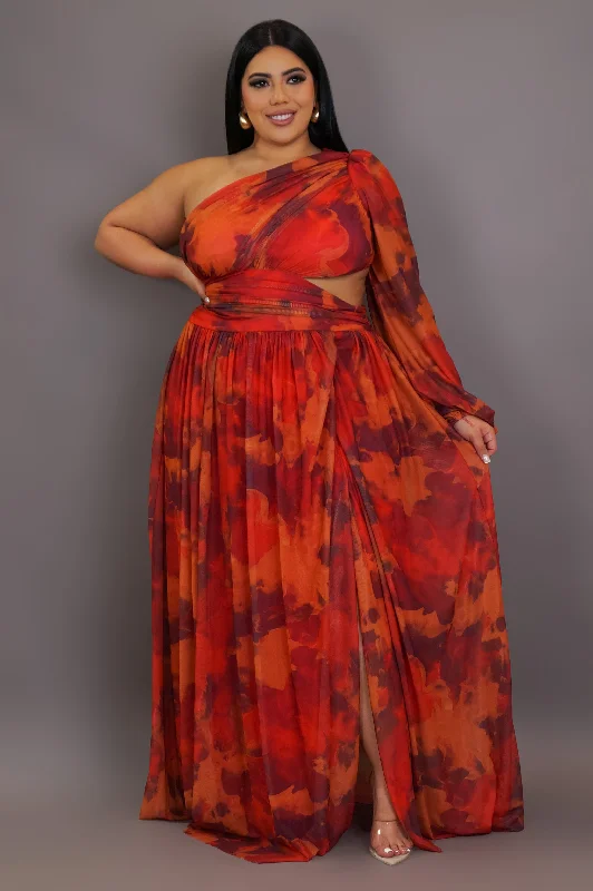 Nights Like This Maxi Dress - Orange Comfortable Fit-and-Flare Maxi Dress