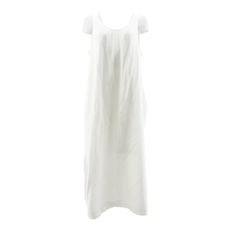 White Solid Maxi Dress Comfortable Ruffle Maxi Dress