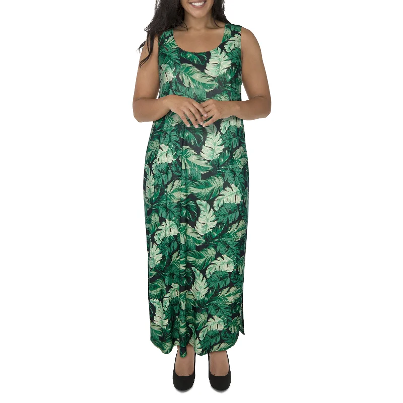 Women's Plus Long Printed Maxi Dress Fashionable Printed Maxi Dress