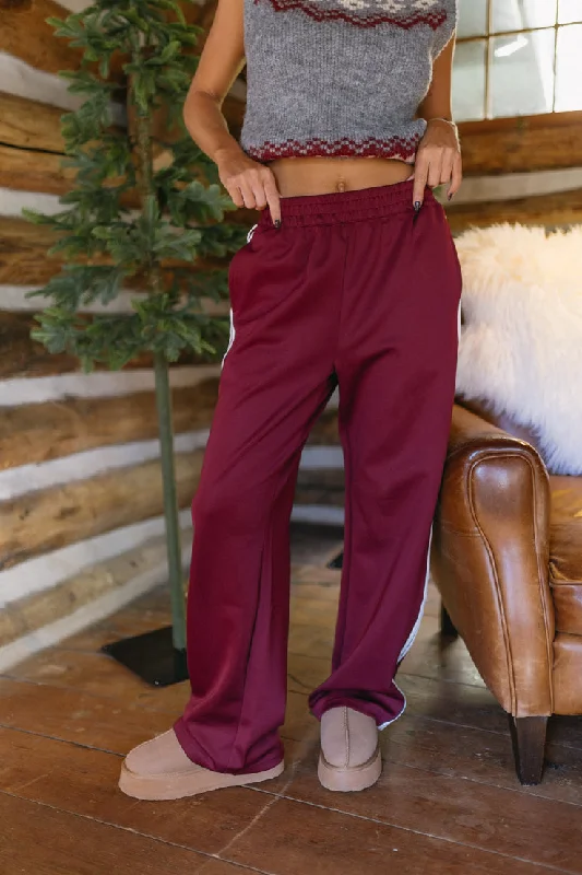 Ahead of the Game Pants Trendy Wide-Leg Pants