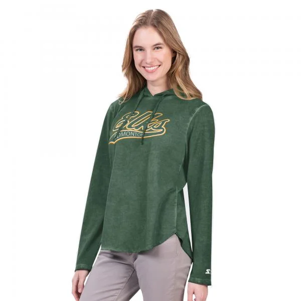 Edmonton Elks Ladies Wishbone Hooded Top Hoodie Dress Longline Feminine