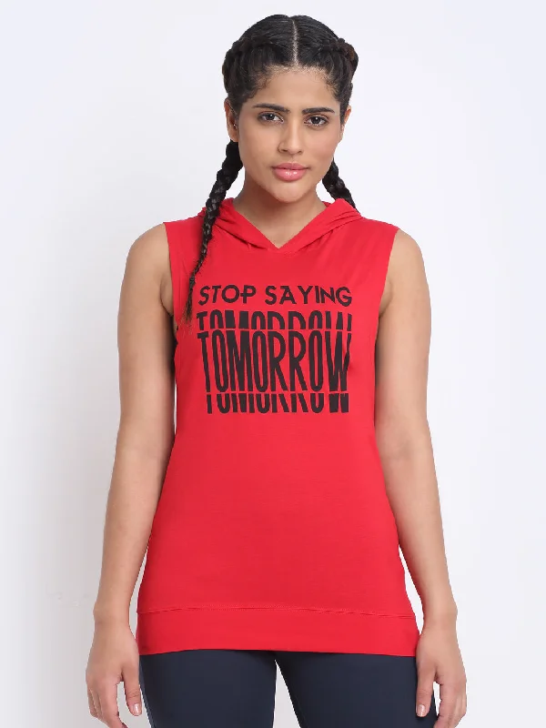 Invincible Women's Sleeveless Hoody Hoodie with Reflective Safety Nightwear