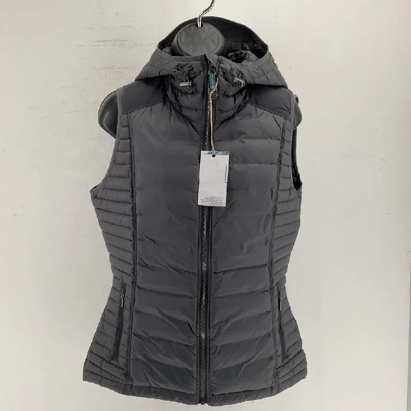 Kuhl Women's Puffy Hooded Vest Hoodie with Rolled Sleeves Casual Relaxed