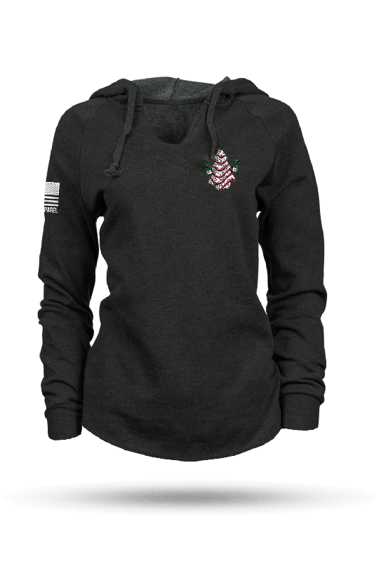 Cake Tree - Women's Hoodie Hoodie with Slit Hem Functional Movement