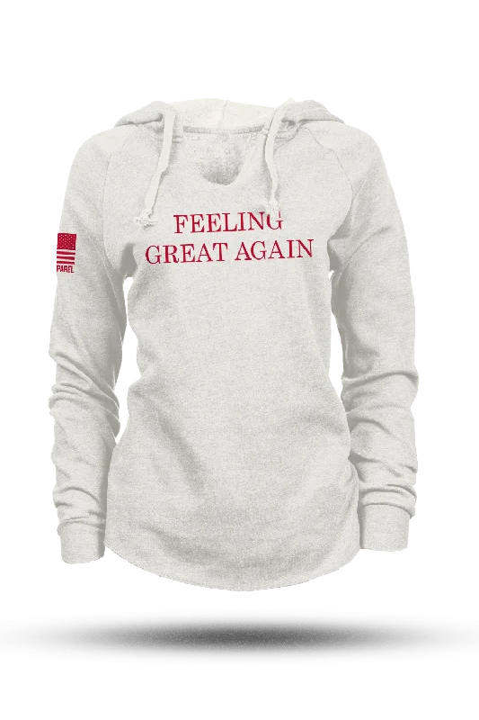 Feeling Great Again - Women's Hoodie Hoodie with Full-Zip Functional Layering