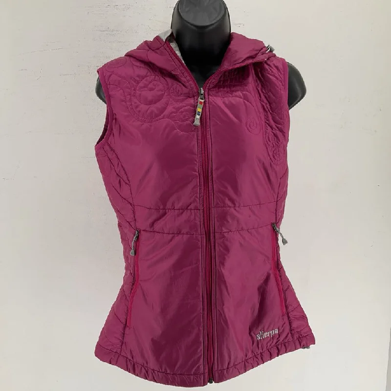 Sherpa Women's Hooded Vest Hoodie with Crew Neck Simple Timeless