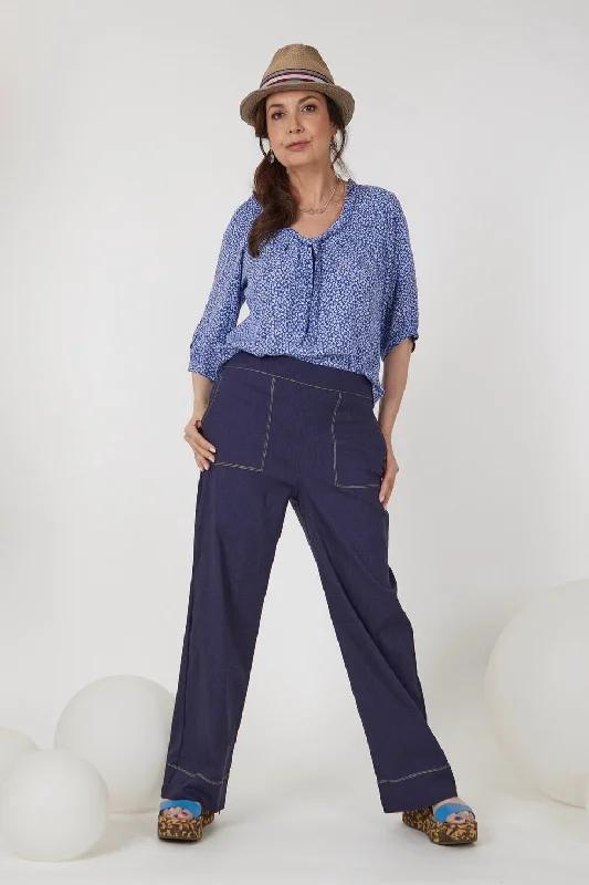 Vesta Sailor Girl Pant- Denim Chic Slim Fit Pants