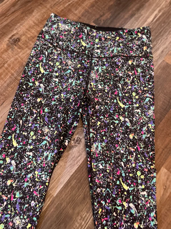 Victoria’s Secret Black w/splatter pants ankle length Capri size Small Classic Straight-Leg Pants