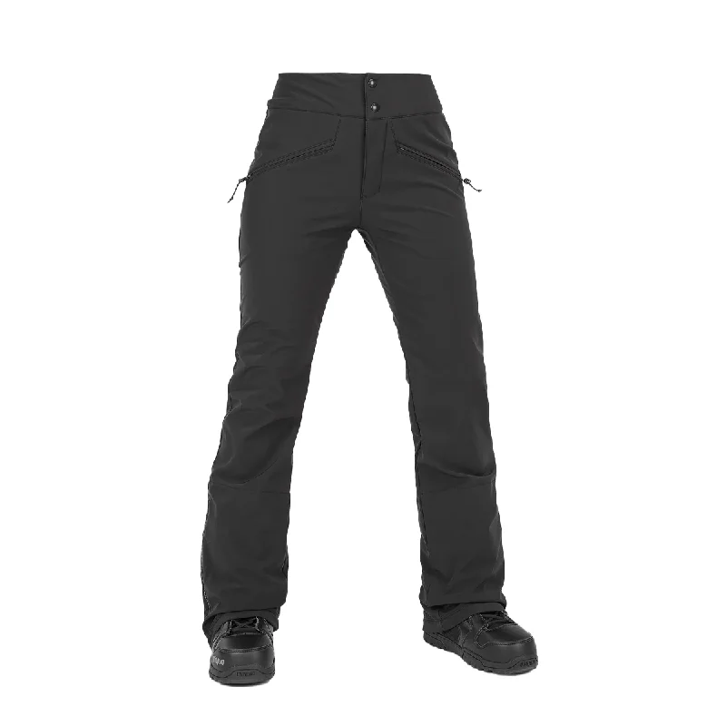 Volcom Women's Battle Stretch High Rise Snow Pants - Black Formal Slim Pants