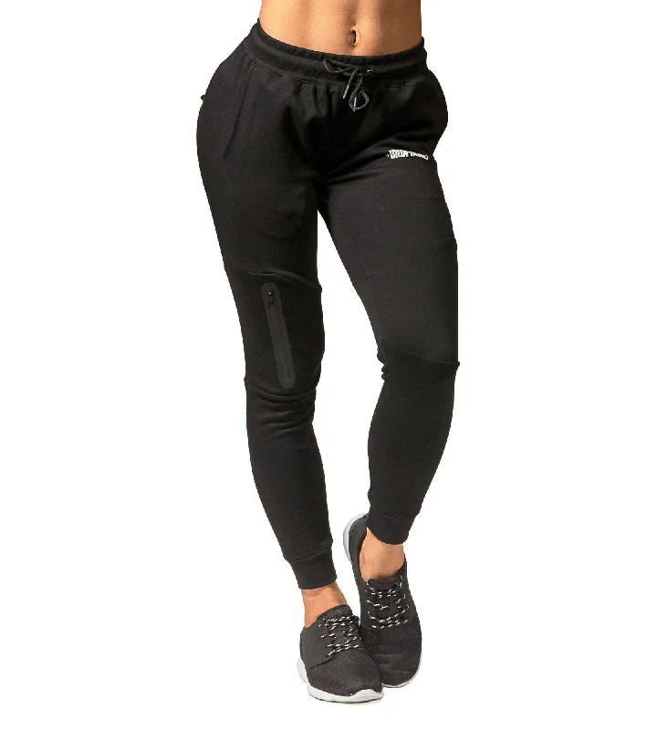 Womens Fusion Gym Pants - Flux Black Classic Straight Pants