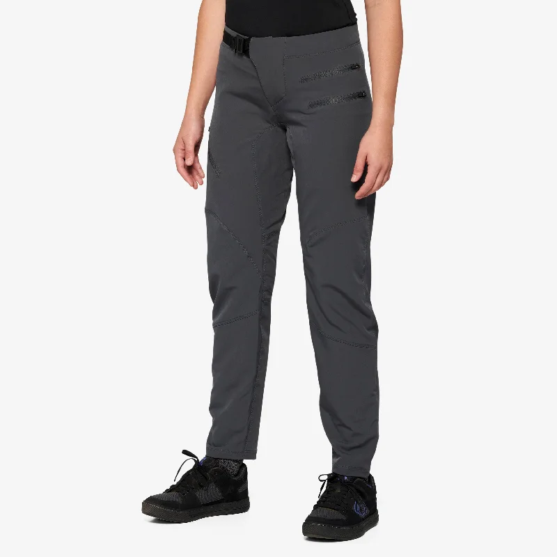 AIRMATIC Women's Pants Charcoal Formal Wide-Leg Pants