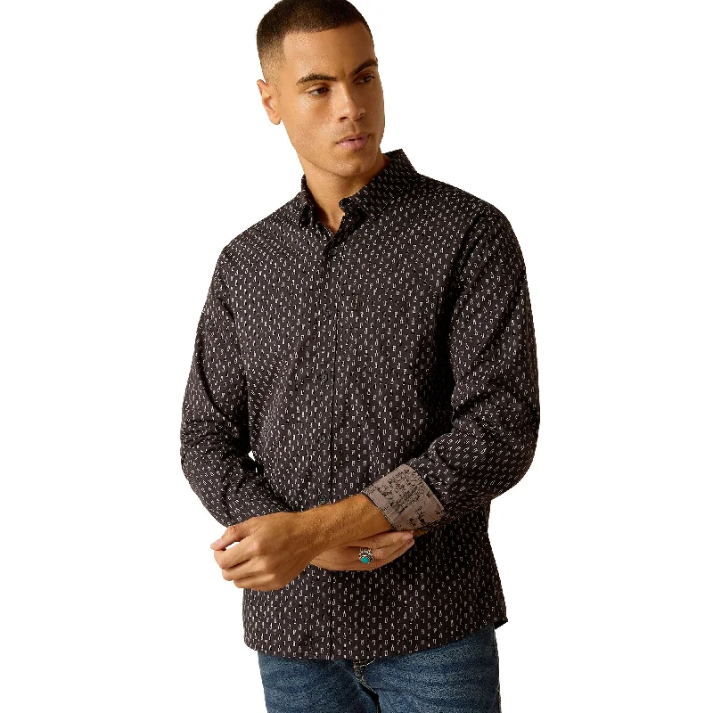 Mitchell Stretch Modern Fit Long Sleeve Shirts Polka Dot Checkered Tartan