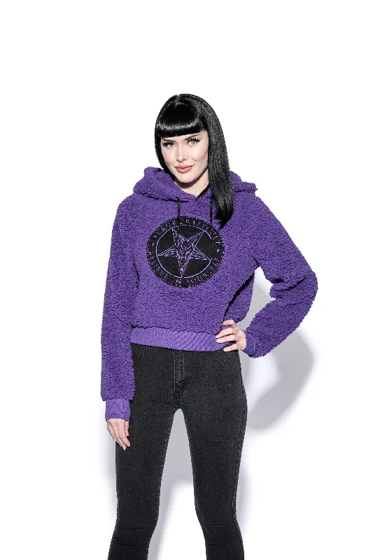 Believe In Yourself - Purple Women's Sherpa Hoodie Hoodie with Logo Branding Identity Believe In Yourself - Purple Women's Sherpa Hoodie Hoodie with Logo Branding Identity