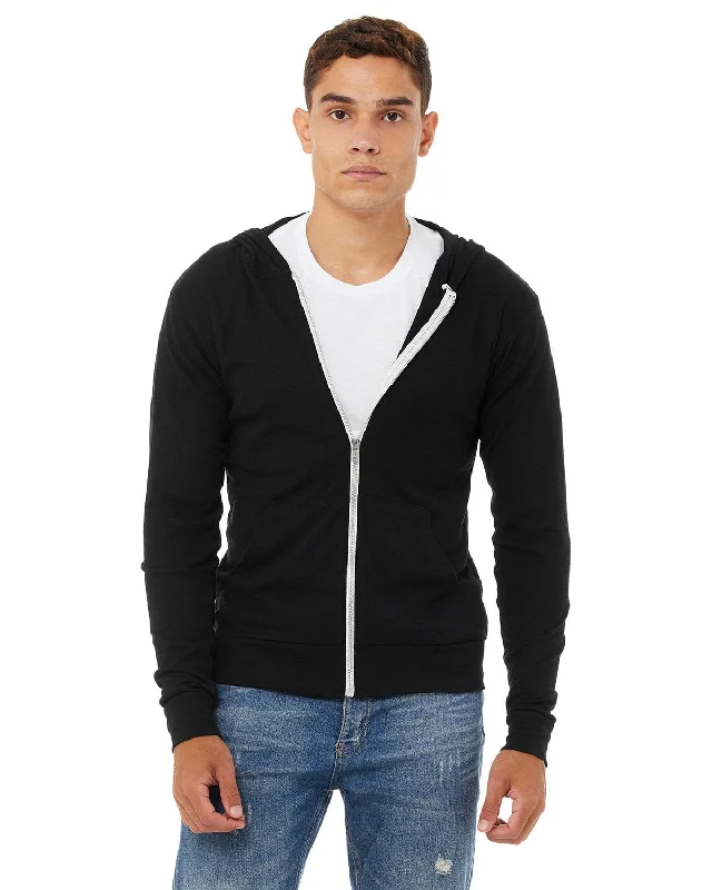 Bella+Canvas Unisex Triblend Full-Zip Lightweight Hoodie | Black Triblend Hoodie with Print Artistic Unique Bella+Canvas Unisex Triblend Full-Zip Lightweight Hoodie | Black Triblend Hoodie with Print Artistic Unique