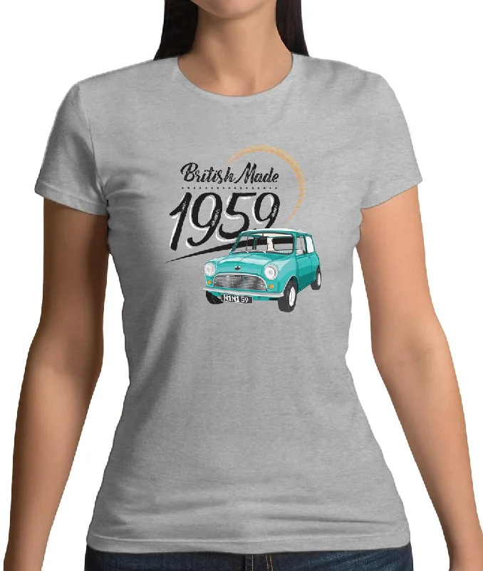 British Made 1959 - Mini Womens T-Shirt Basic T-Shirt Crew Neck Short Sleeve