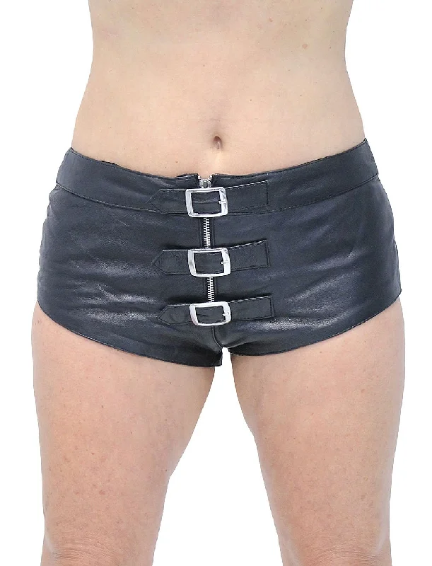 Buckle Front Leather Skimpy Hot Pants #SH31090BUK () Comfortable Cargo Pants