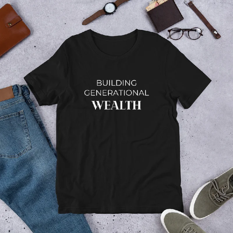 Building Generational Wealth Short-Sleeve Unisex T-Shirt Houndstooth Herringbone Solid