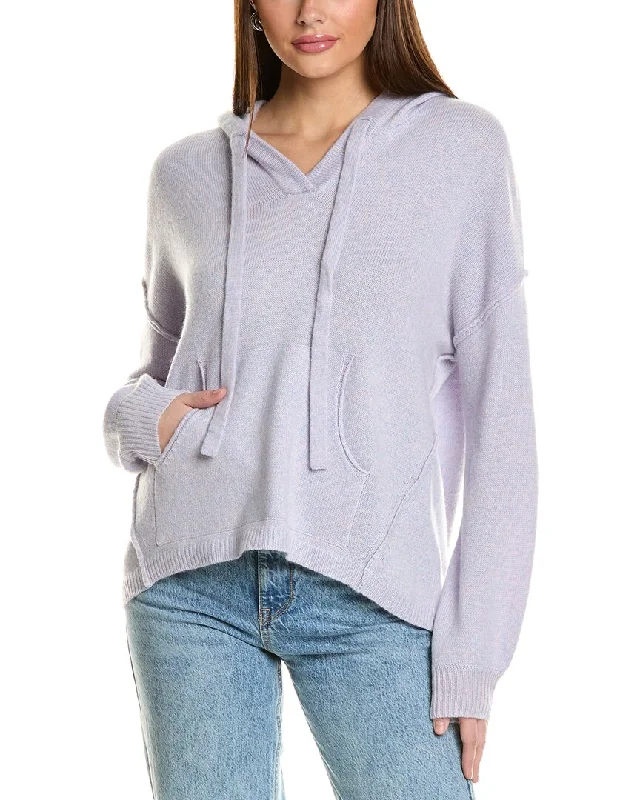 Collaboration Chunky Marl Cashmere Hoodie Hoodie with Sequins Glamorous Eye-catching Collaboration Chunky Marl Cashmere Hoodie Hoodie with Sequins Glamorous Eye-catching