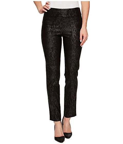 Krazy Larry Black Python Pull-On Ankle Pant Comfortable Cargo Pants