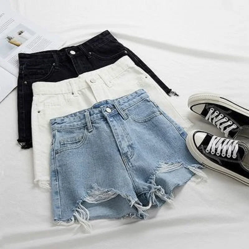 Cotton-hole high waist cowboy shorts female summer wild slim A pen pants wool grinding wide legs Comfy Athletic Pants Cotton-hole high waist cowboy shorts female summer wild slim A pen pants wool grinding wide legs Comfy Athletic Pants