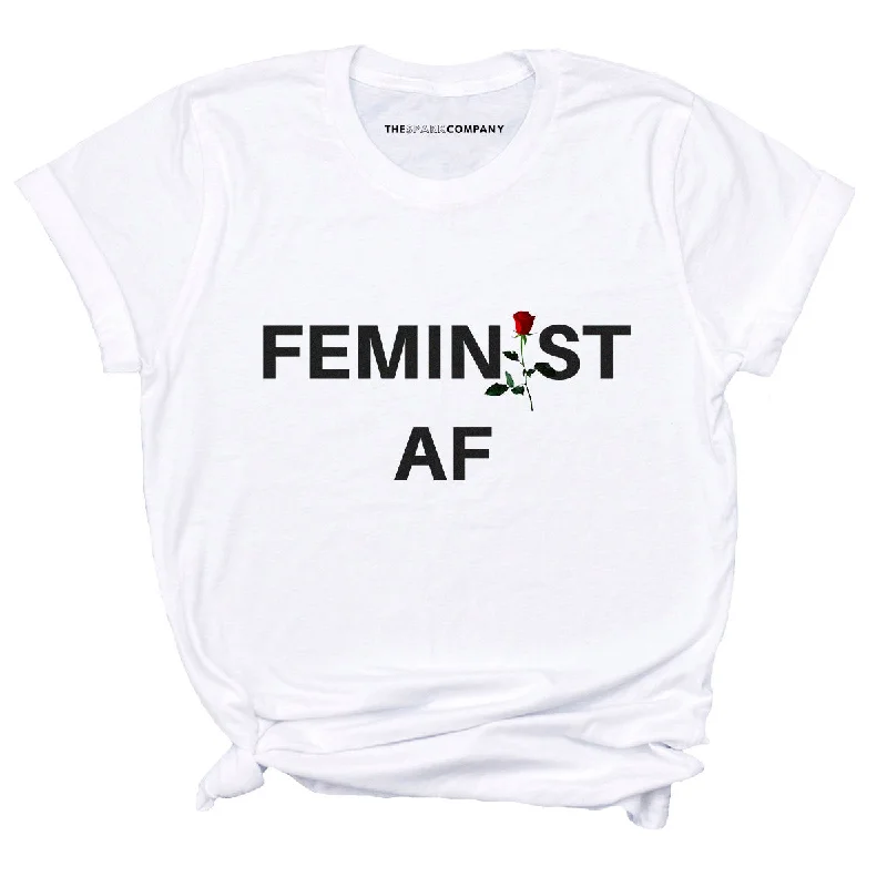 Feminist AF Rose Feminist T-Shirt Mesh Blend Leather Blend Suede Blend