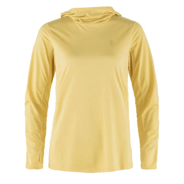 Fjallraven Womens Abisko Sun-Hoodie LS Hooded T-Shirt Mais Yellow Hoodie with Drop Shoulder Relaxed Streetwear Fjallraven Womens Abisko Sun-Hoodie LS Hooded T-Shirt Mais Yellow Hoodie with Drop Shoulder Relaxed Streetwear