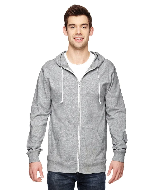 Fruit of the Loom Sofspun 100% Cotton Full-Zip Hoodie | Athletic Heather Hoodie with Back Slit Movement Comfort Fruit of the Loom Sofspun 100% Cotton Full-Zip Hoodie | Athletic Heather Hoodie with Back Slit Movement Comfort