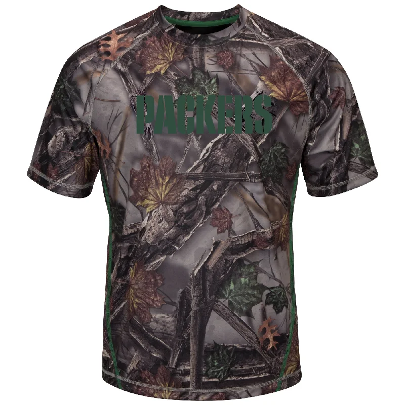 Green Bay Packers The Woods Men's Camo Tee Nylon Fabric Polyester Fabric Spandex Fabric