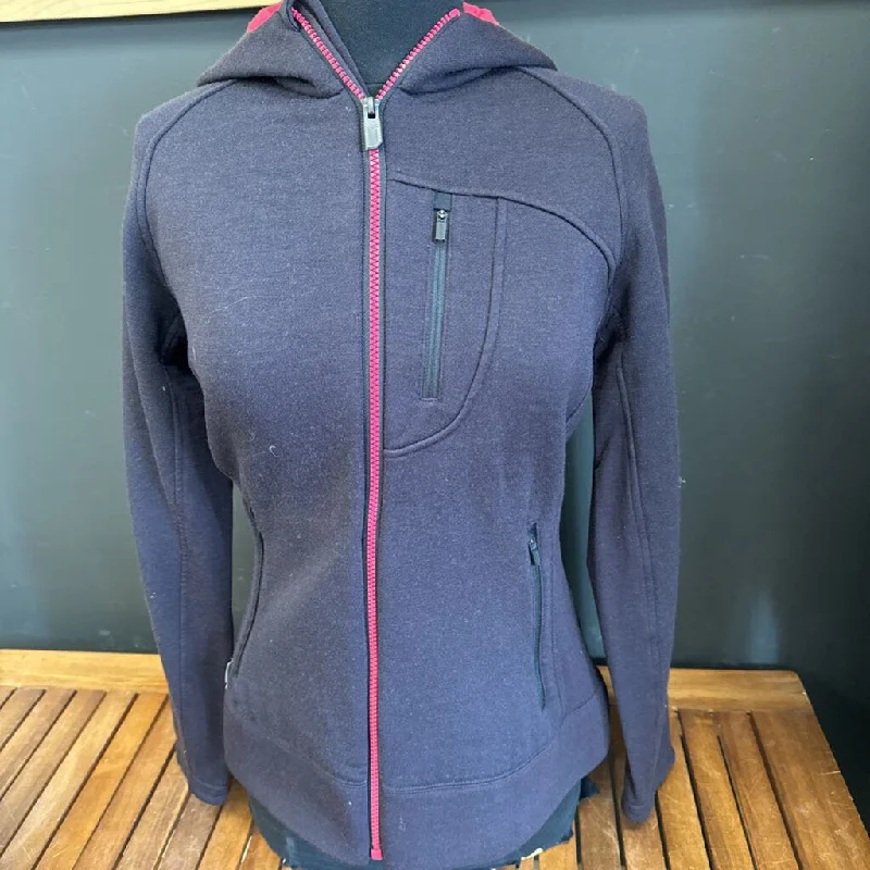 icebreaker - Women's Full-Zip Merino Hoodie - MSRP $340: Purple/Pink-women-LG Oversized Hoodie Comfort Casual icebreaker - Women's Full-Zip Merino Hoodie - MSRP $340: Purple/Pink-women-LG Oversized Hoodie Comfort Casual