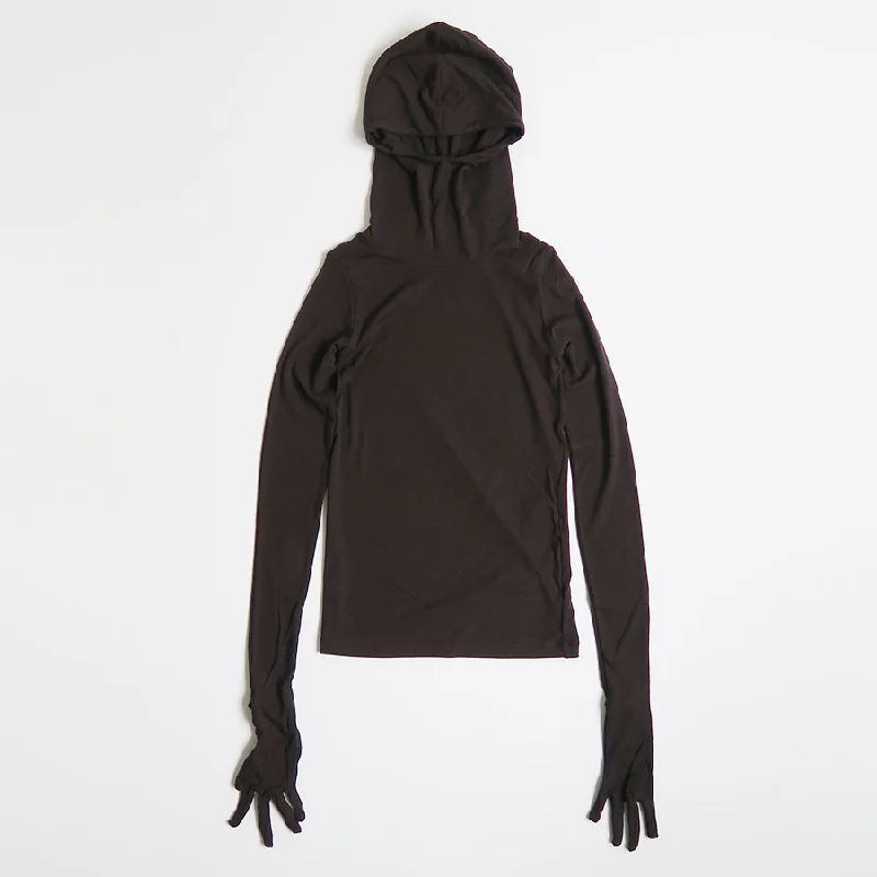【IIROT/イロット】<br>Glove skin hoodie jersey <br>028-024-CT89 Hoodie with Double Zipper Versatile Adjustable