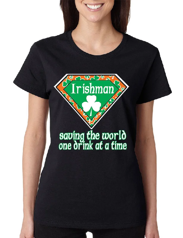 irishman saving the world st patricks women t-shirt Jersey Fabric Tulle Fabric Batik Fabric