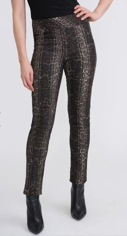 Joseph Ribkoff Brown Pants Style 204070 Stylish Paperbag Waist Pants